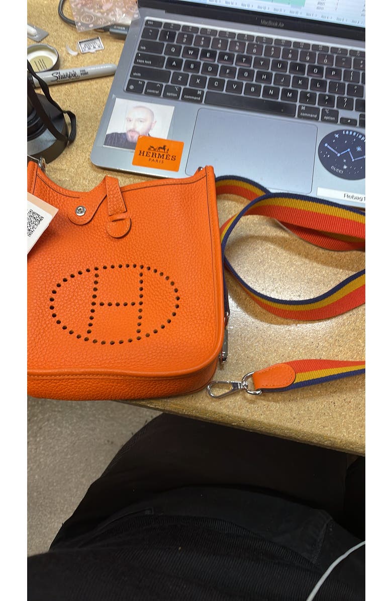 Pre-Owned Hermes Evelyne Bag Gen III Clemence TPM, Alternate, color, Feu