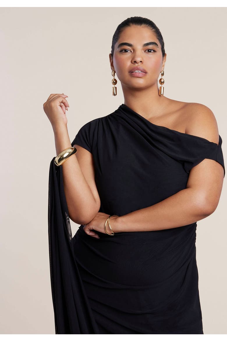Embellished Stud Detail Maxi Dress, Alternate, color, BLACK ONYX