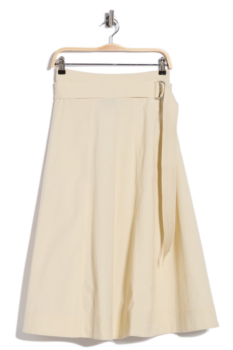 Facia Stretch Cotton Midi Skirt, Alternate, color, LIMESTONE