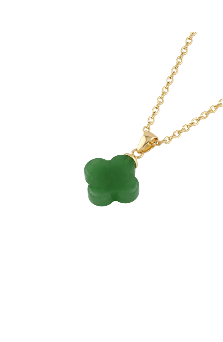 seree Clover Green Jade Pendant Necklace, Alternate, color, Green