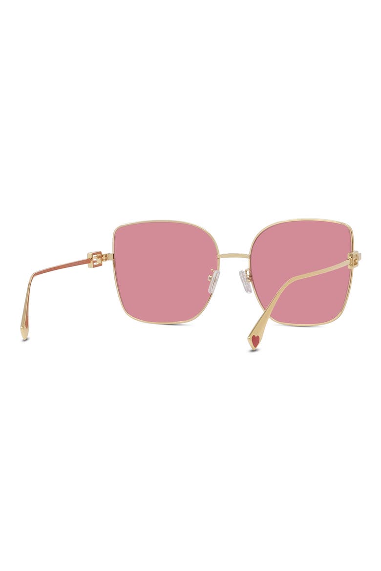 59mm Square Sunglasses, Alternate, color, SHINY ENDURA GOLD / BORDEAUX