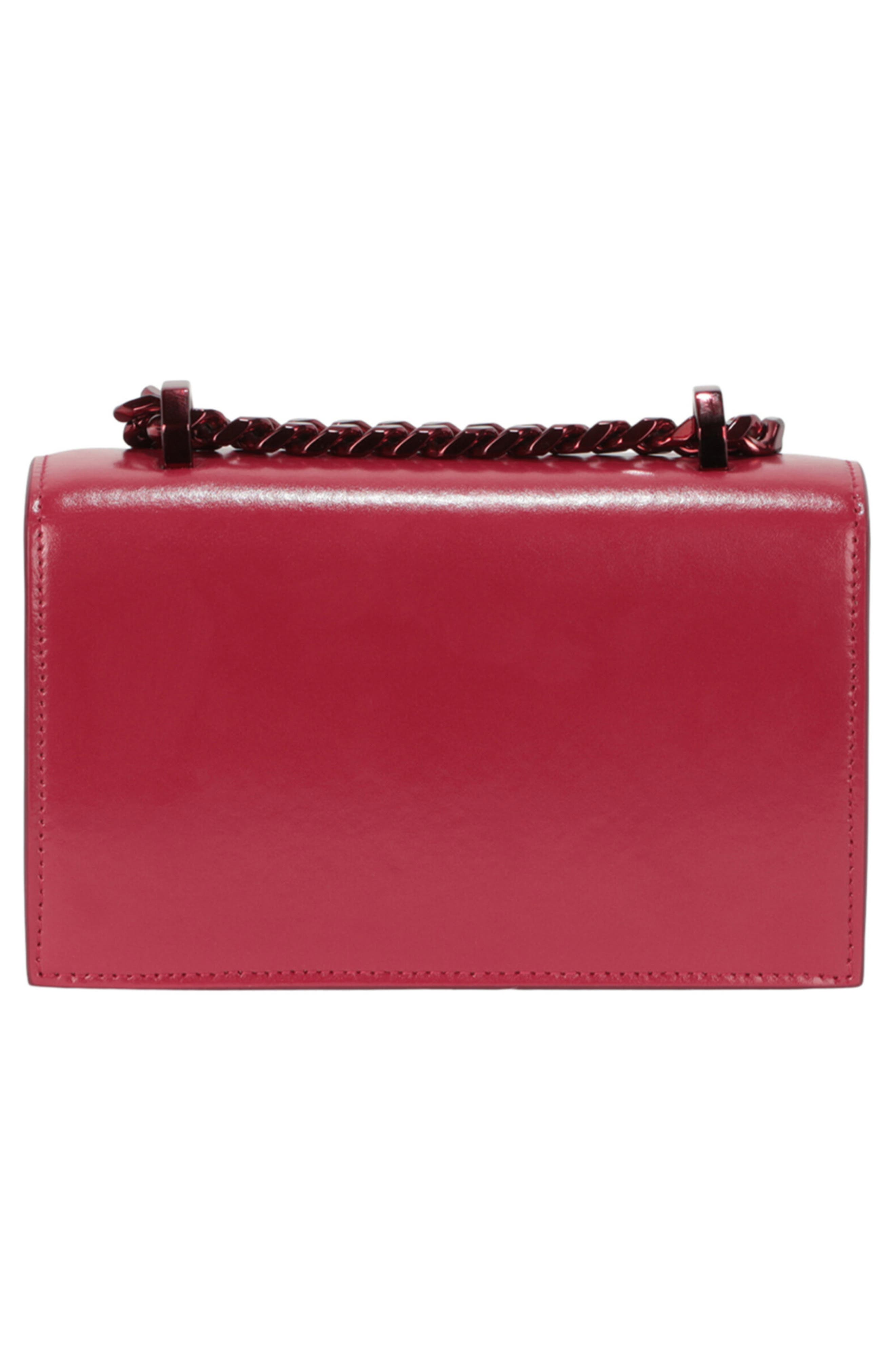 McQueen Mini Jeweled Crossbody Bag, Alternate, color, Red