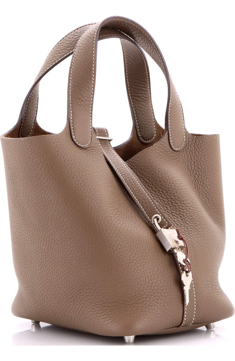 Pre-Owned Hermes Picotin Lock Bag Clemence PM, Alternate, color, Etoupe