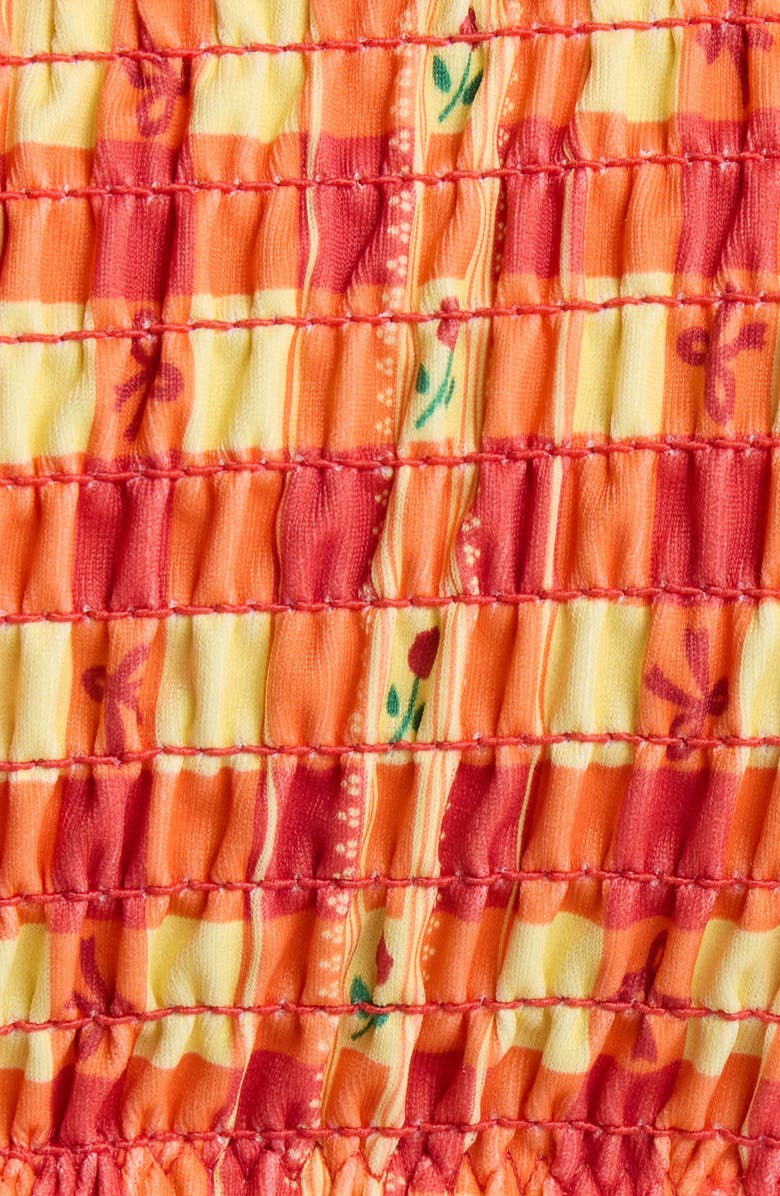 Damson Madder Jezebel Smocked Bikini Top, Alternate, color, 