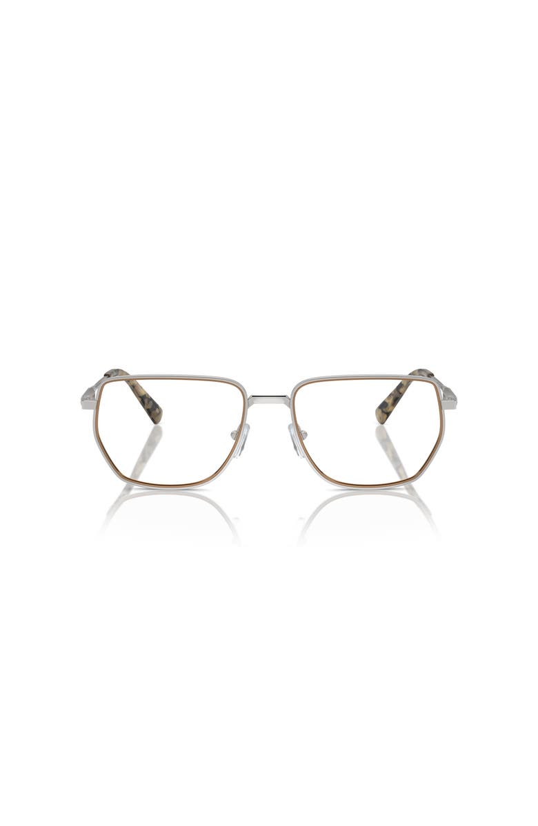 Michael Kors 56mm Irregular optical glasses, Alternate, color, Silver