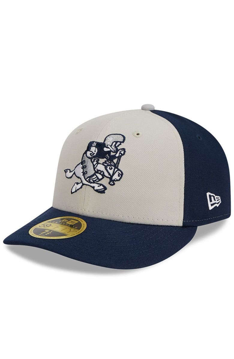 New Era Men's New Era  Cream/Navy Dallas Cowboys 2023 Sideline Historic Low Profile 59FIFTY Fitted Hat, Alternate, color, Cream