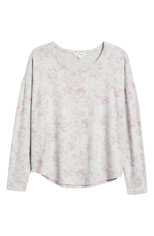 Lucky Brand Cloud Floral Print Top In Pink Floral