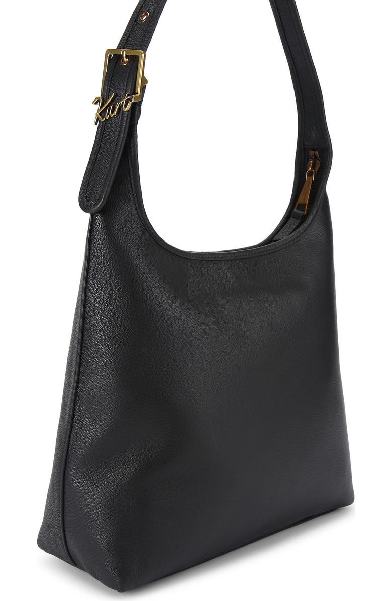 Kurt Geiger London Large Kurt Leather Shoulder Bag, Alternate, color, Black