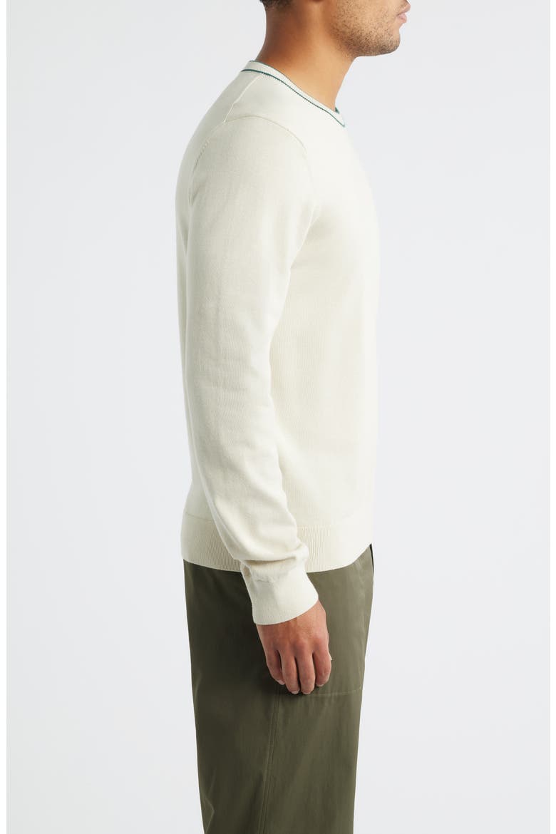 Organic Cotton Crewneck Sweater, Alternate, color, PARCHMENT