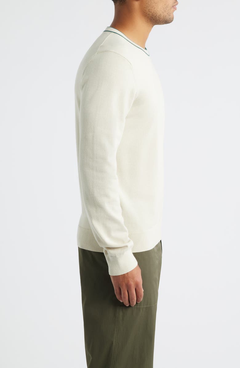 PS Paul Smith Organic Cotton Crewneck Sweater, Alternate, color, Parchment