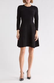 Eliza J Ottoman Long Sleeve Dress