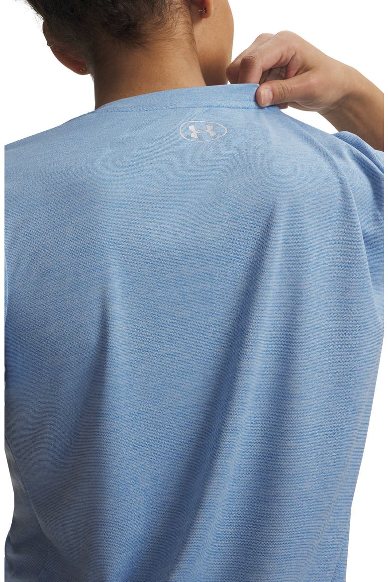 Velocity Twist V-Neck T-Shirt, Alternate, color, BLUE ATLANTIS