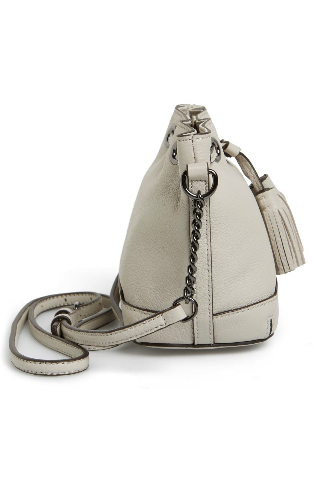 'Micro Lexi' Bucket Bag, Alternate, color, PUTTY/ GUNMETAL HRDWR