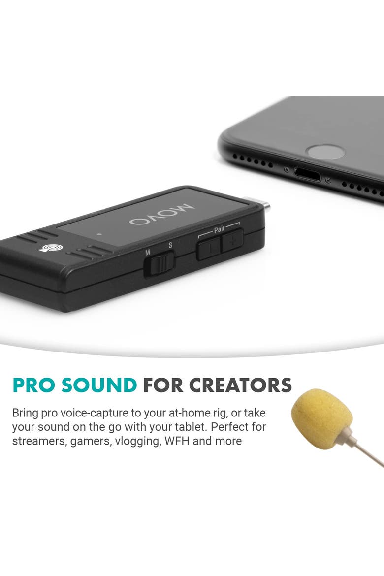 WMX-1-UH USB-C Wireless Headset Microphone, Alternate, color, Black