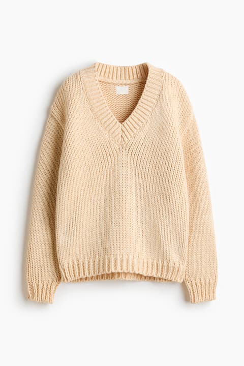 Knitted V-neck Jumper