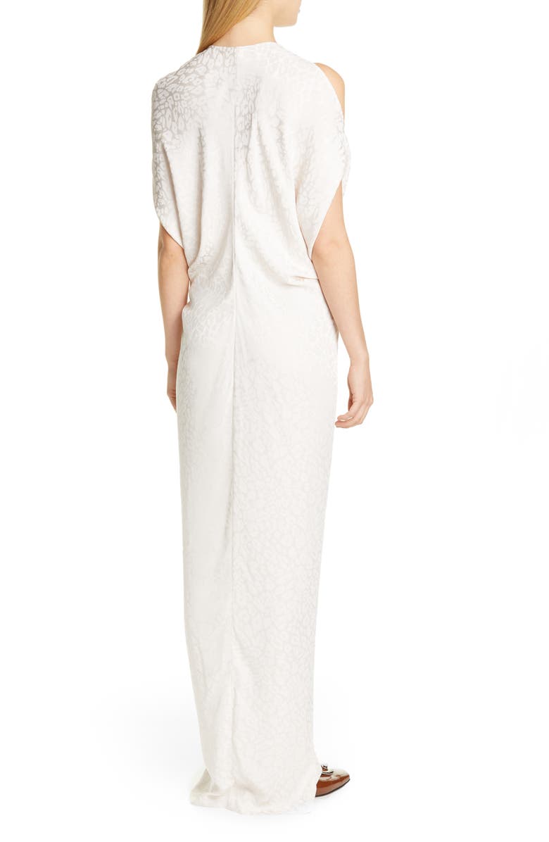 Zero + Maria Cornejo Miu Cold Shoulder Cheetah Jacquard Maxi Dress, Alternate, color, 