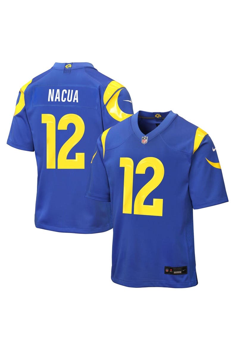 Youth Nike Puka Nacua Royal Los Angeles Rams Game Jersey, Main, color, Royal