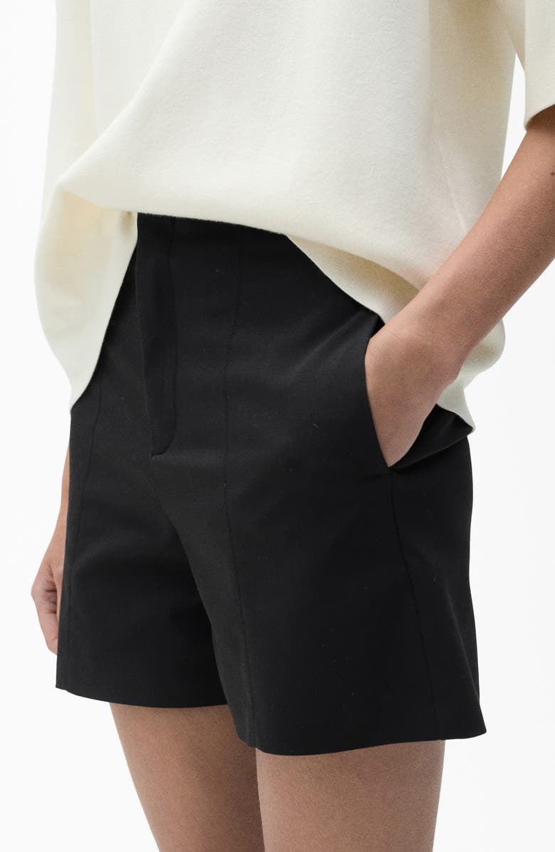 MANGO High Waist Cotton Shorts, Alternate, color,