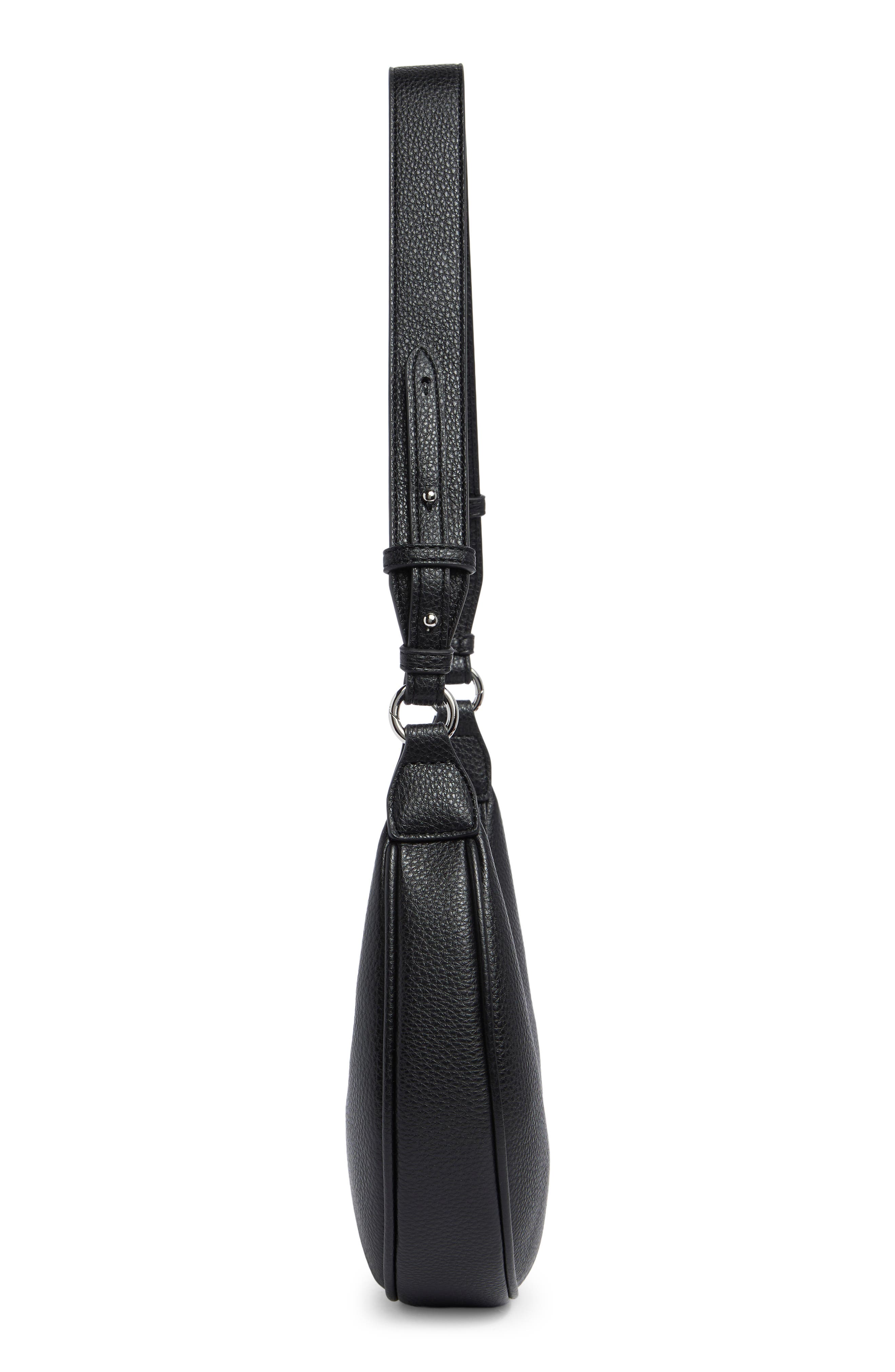 Carly Medium Shoulder Bag, Alternate, color, BLACK