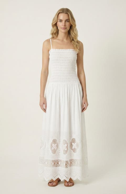 Smocked Bodice Maxi Dress