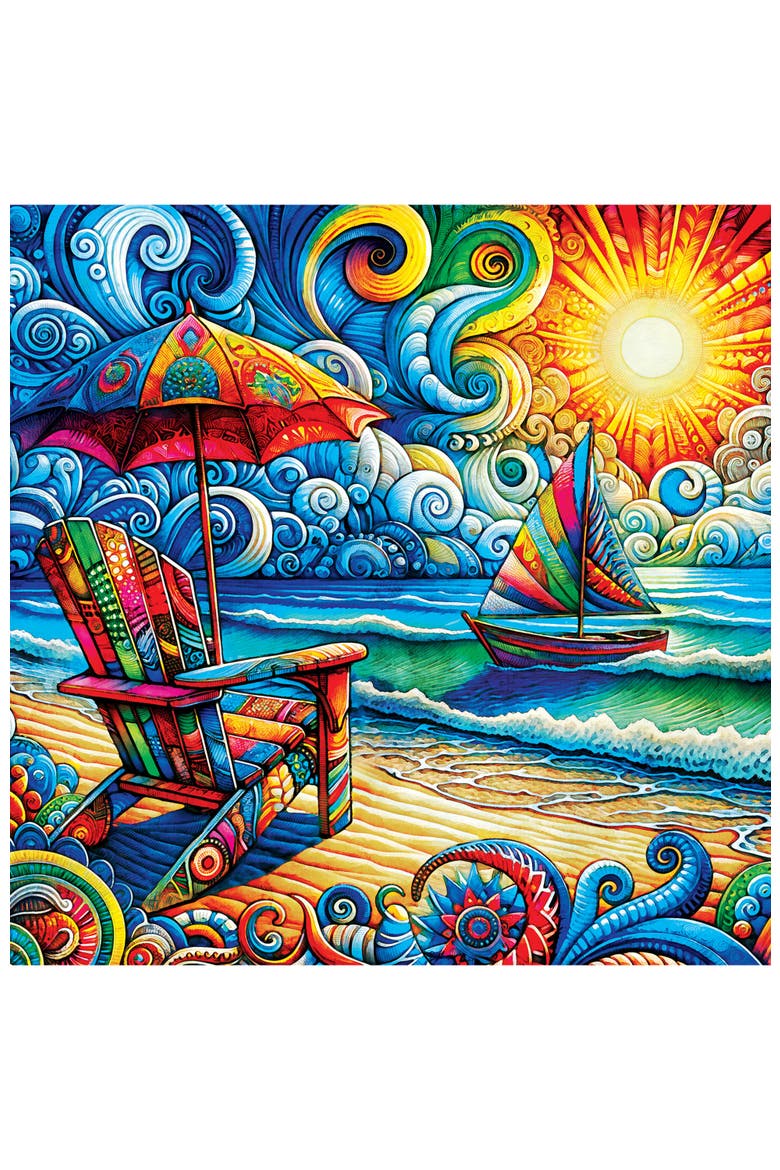 Beach Day 1000 Piece Jigsaw Puzzle, Alternate, color, Multicolor