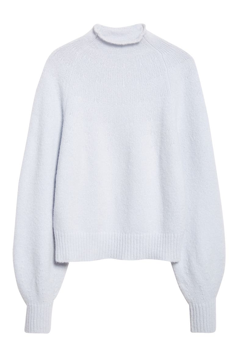 Cashmere Blend Funnel Neck Sweater, Alternate, color, LIGHT BLUE