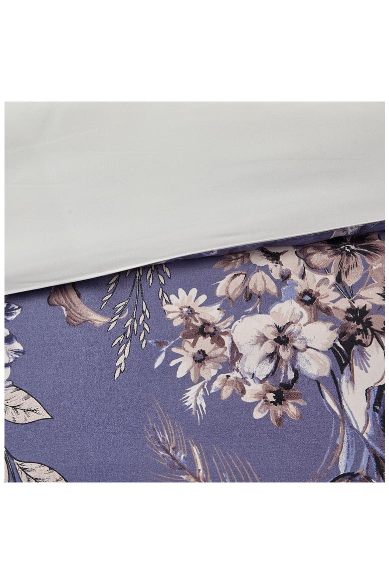 Print Comforter & Sham Set, Alternate, color, SILVER/ PURPLE