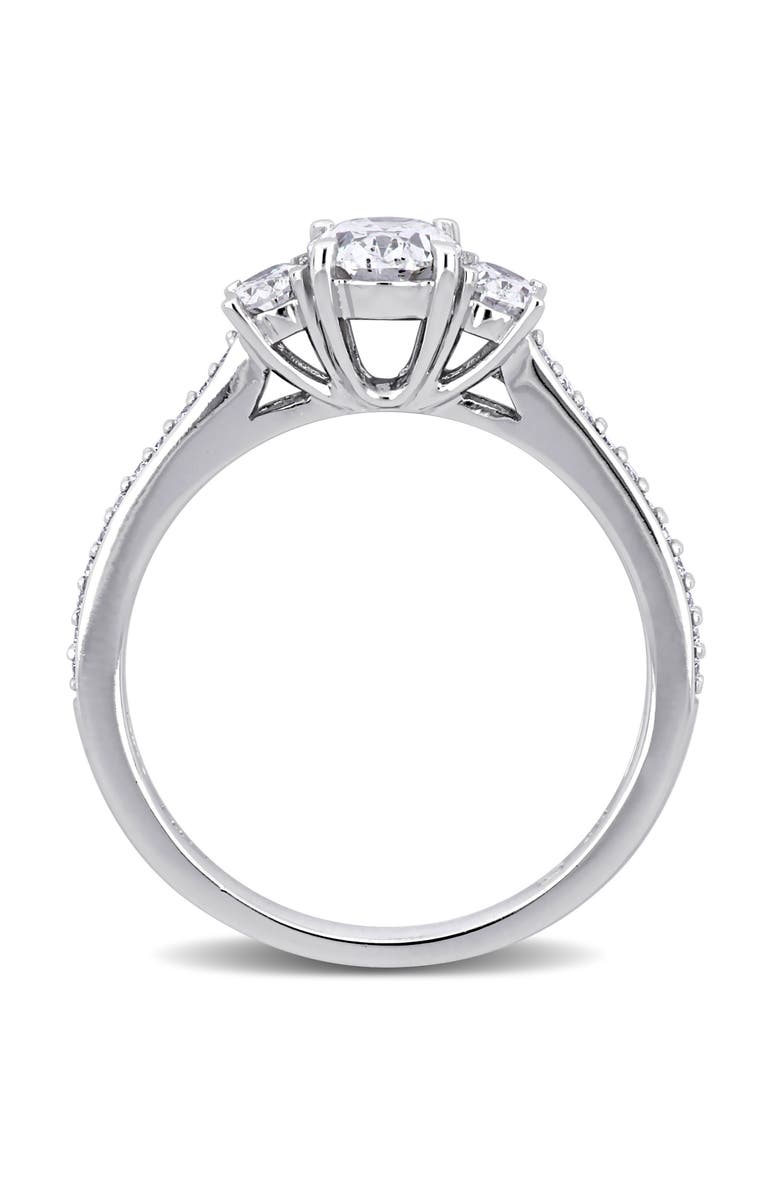 Julianna B. Diamond Oval 3-Stone Engagement Ring 14k, Alternate, color, 14K White Gold