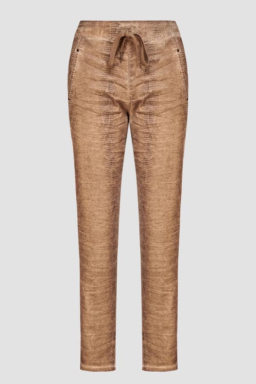 Alembika Serpent Print Slim-fit Stretch Jeans In Camel Serpent Print
