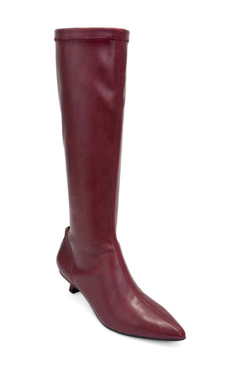 Richie Faux Leather Knee High Boot