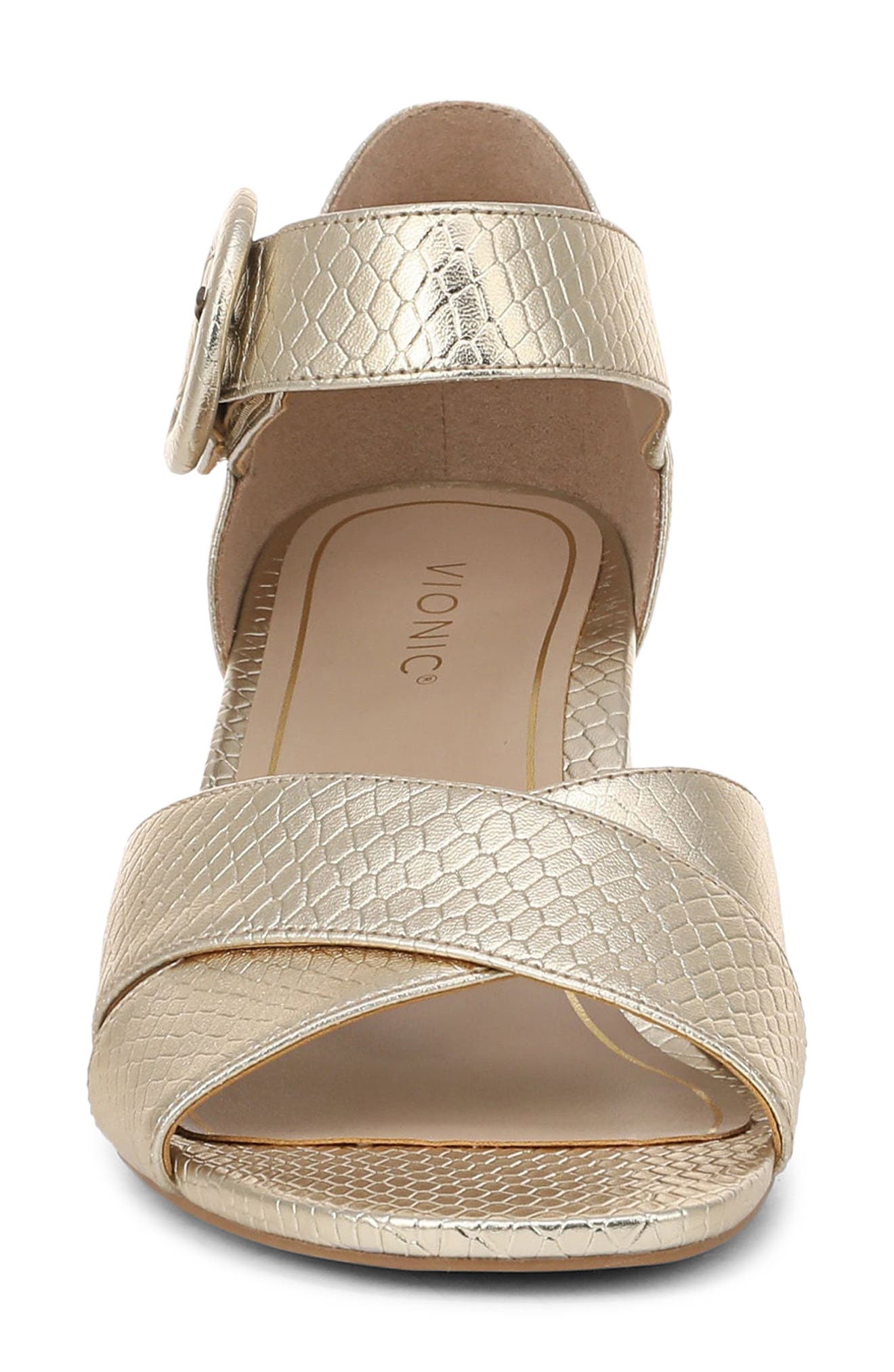 Soraya Faux Leather Sandal, Alternate, color, LIGHT GOLD