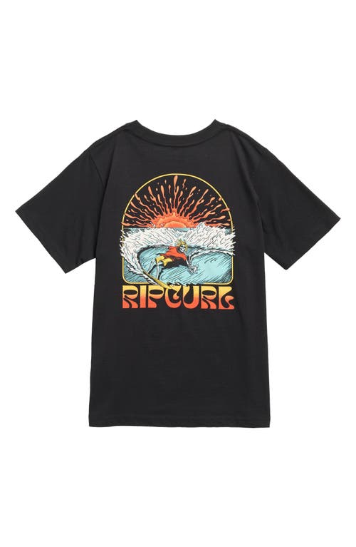 Rip Curl Kids' Grateful Shred Graphic T-shirt In Black