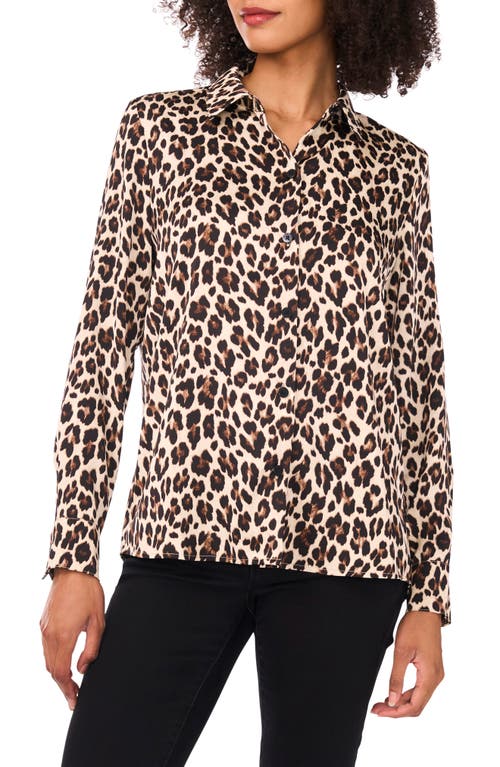 Vince Camuto Print Button-up Shirt In Animal Print