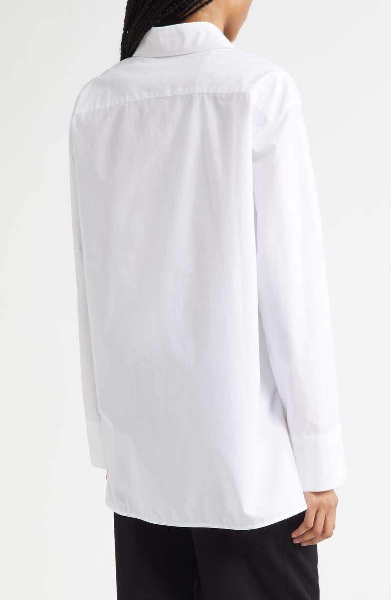 Emporio Armani Poplin Button-Up Shirt, Alternate, color, Optical White