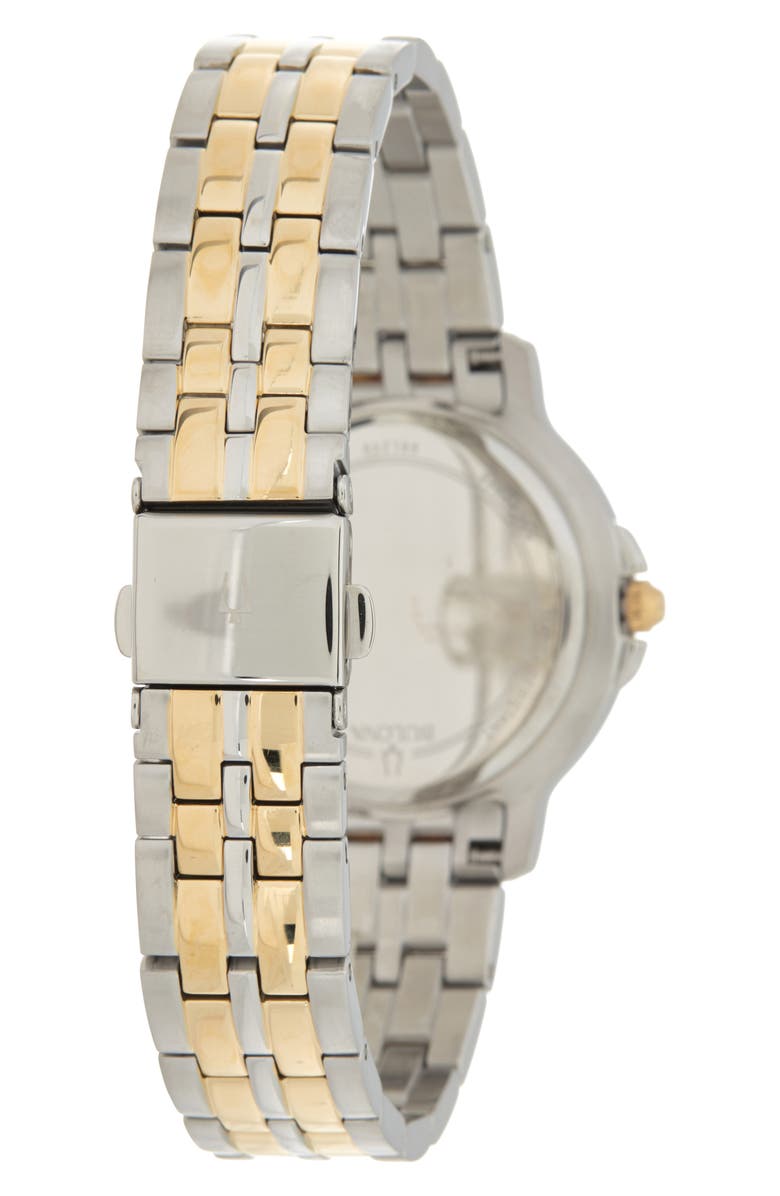 BULOVA Crystal Two-Tone Bracelet Strap Watch, Alternate, color, 