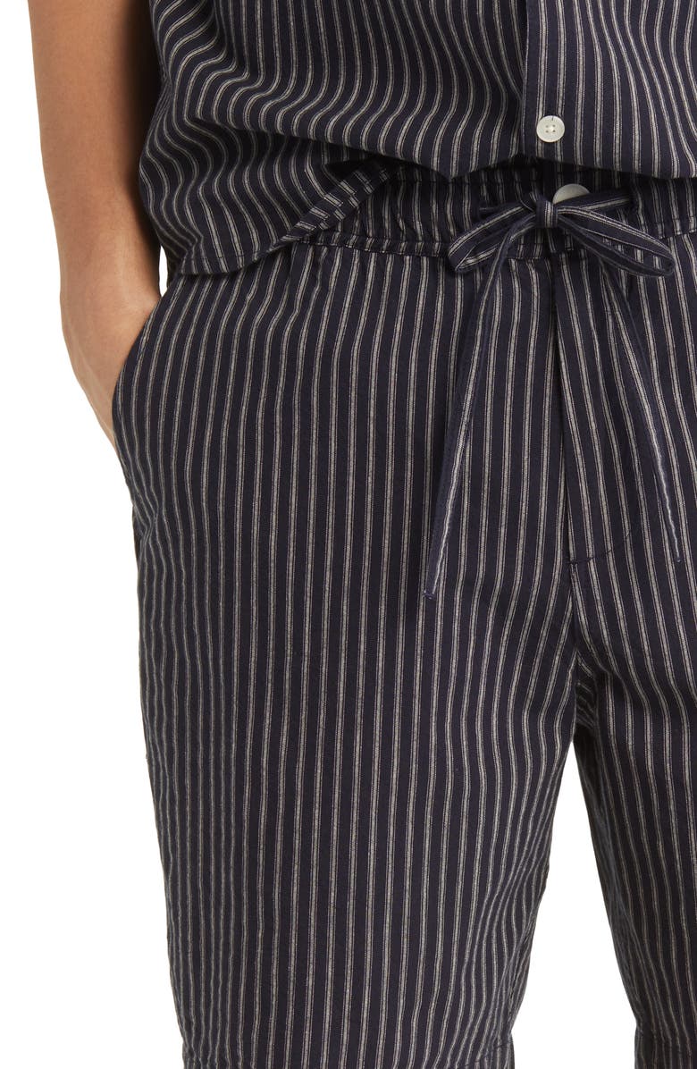 Wax London Kurt Stripe Linen & Cotton Drawstring Shorts, Alternate, color, 