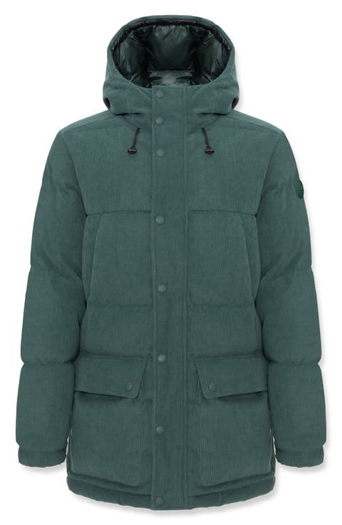 Dandy Water Repellent Down Corduroy Puffer Jacket