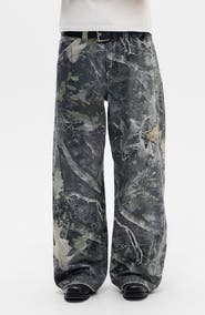 BDG Urban Outfitters Leaf Camo Wide Leg Jeans