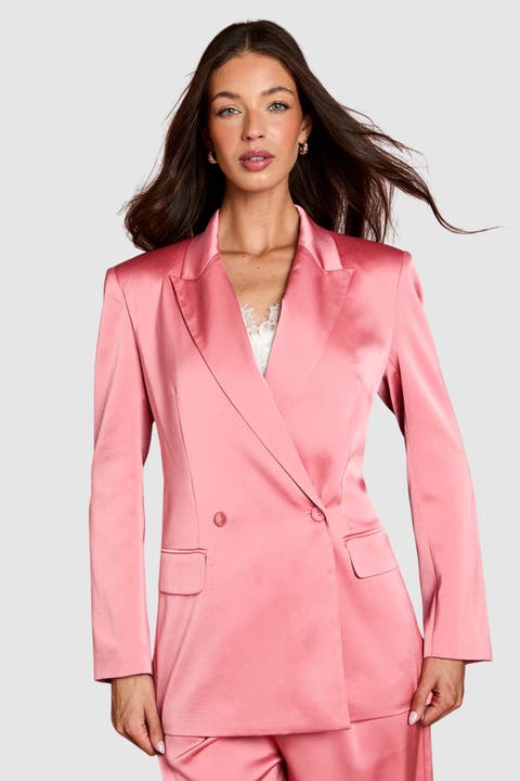 Satin Longline Blazer