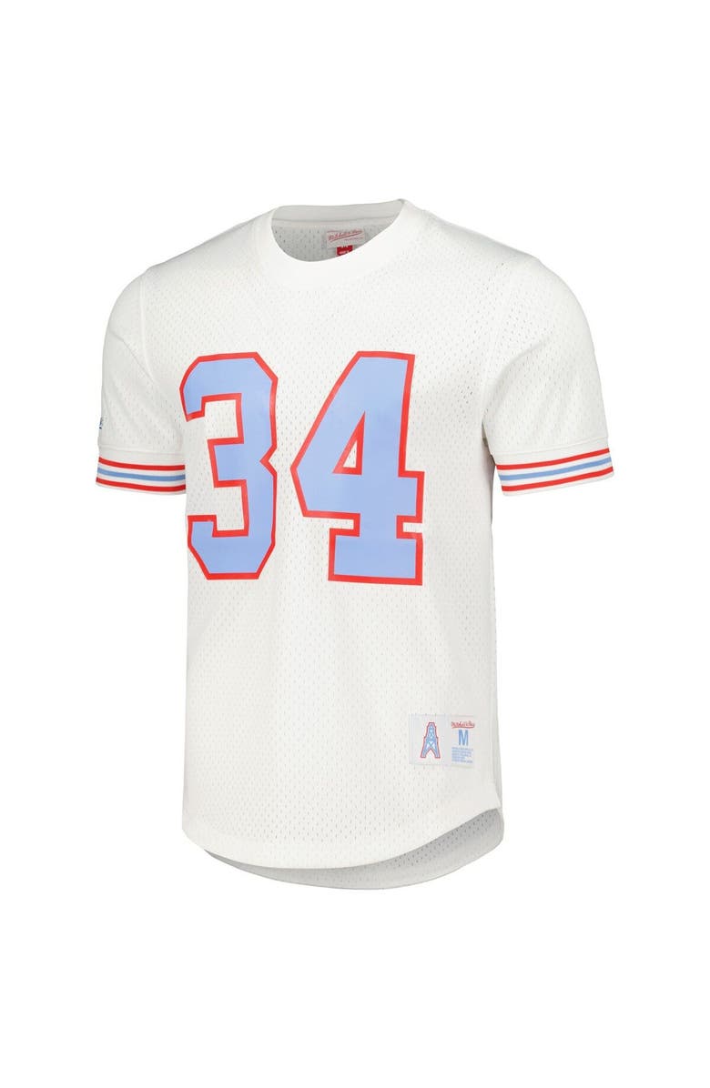 Mitchell & Ness Men's Mitchell & Ness Earl Campbell White Houston Oilers Gridiron Classics Retired Player Name & Number Mesh Top, Alternate, color, White