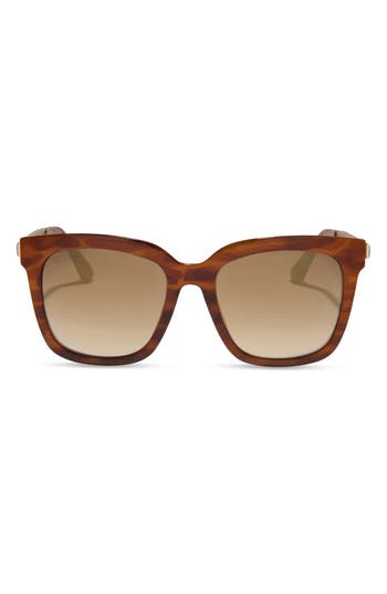Diff 54mm Square Sunglasses In Harvest Tortoise