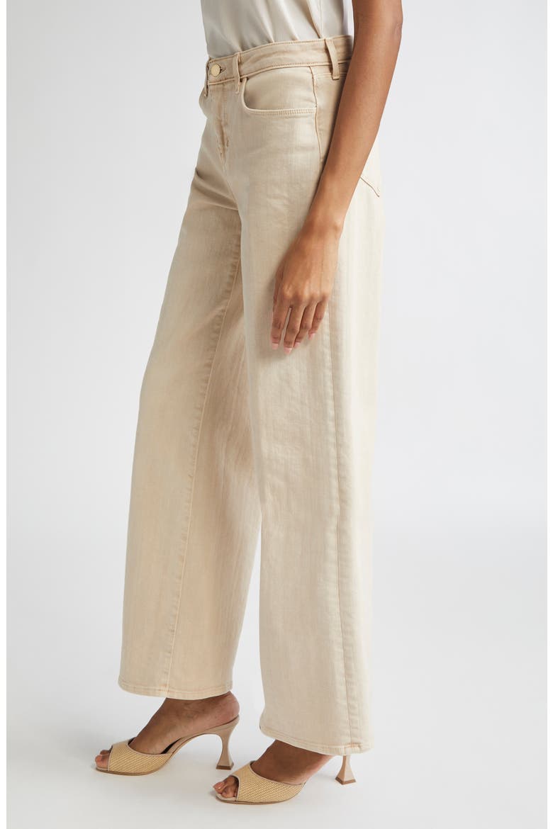 Alicent Wide Leg Jeans, Alternate, color, BISCUIT