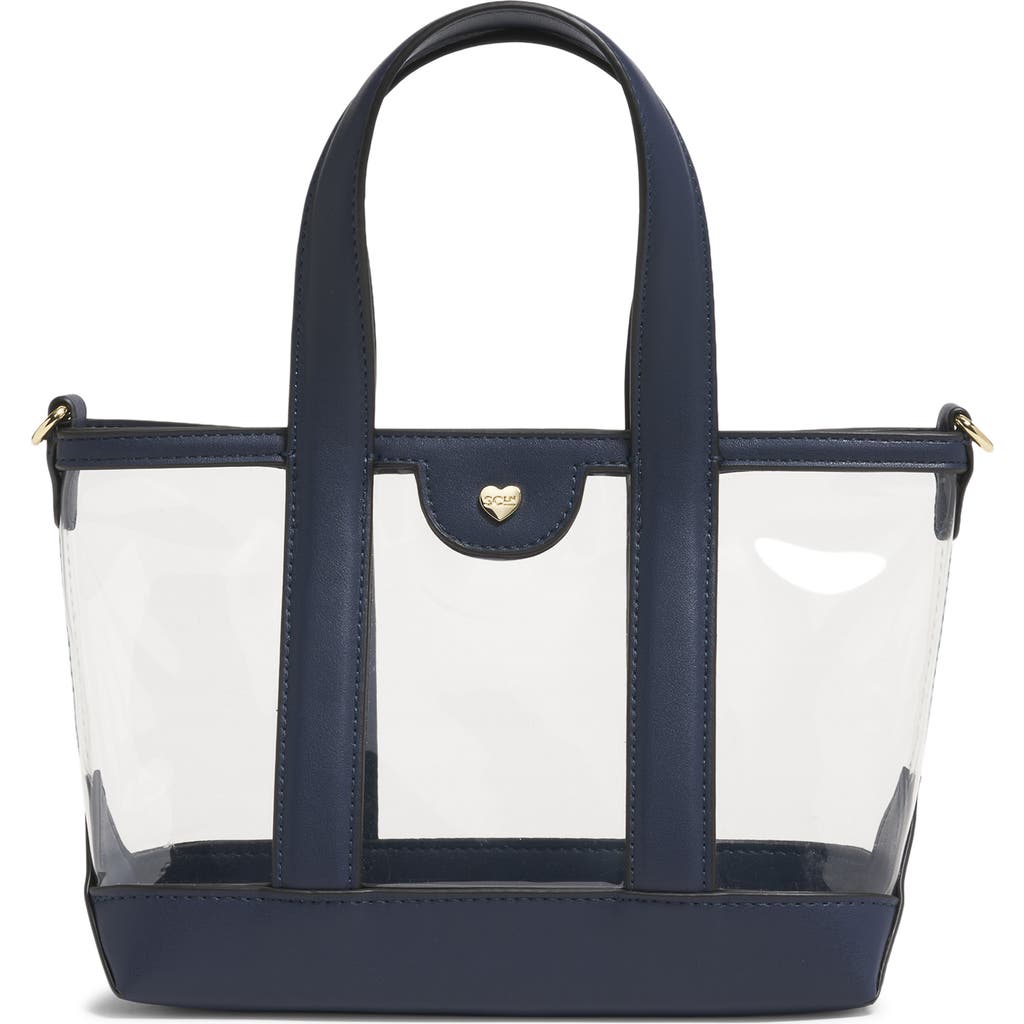 Stoney Clover Lane Mini Clear Vinyl Tote In Blue