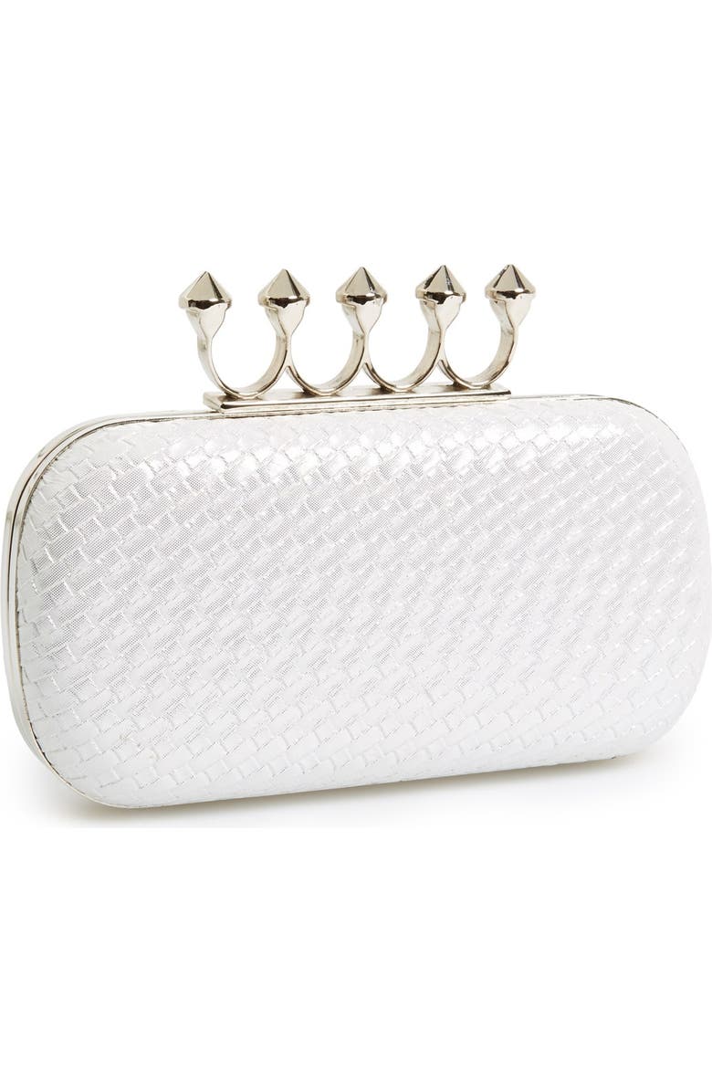 ZZDNU Natasha Couture Natasha Couture Knuckle Clasp Minaudiere, Main, color,