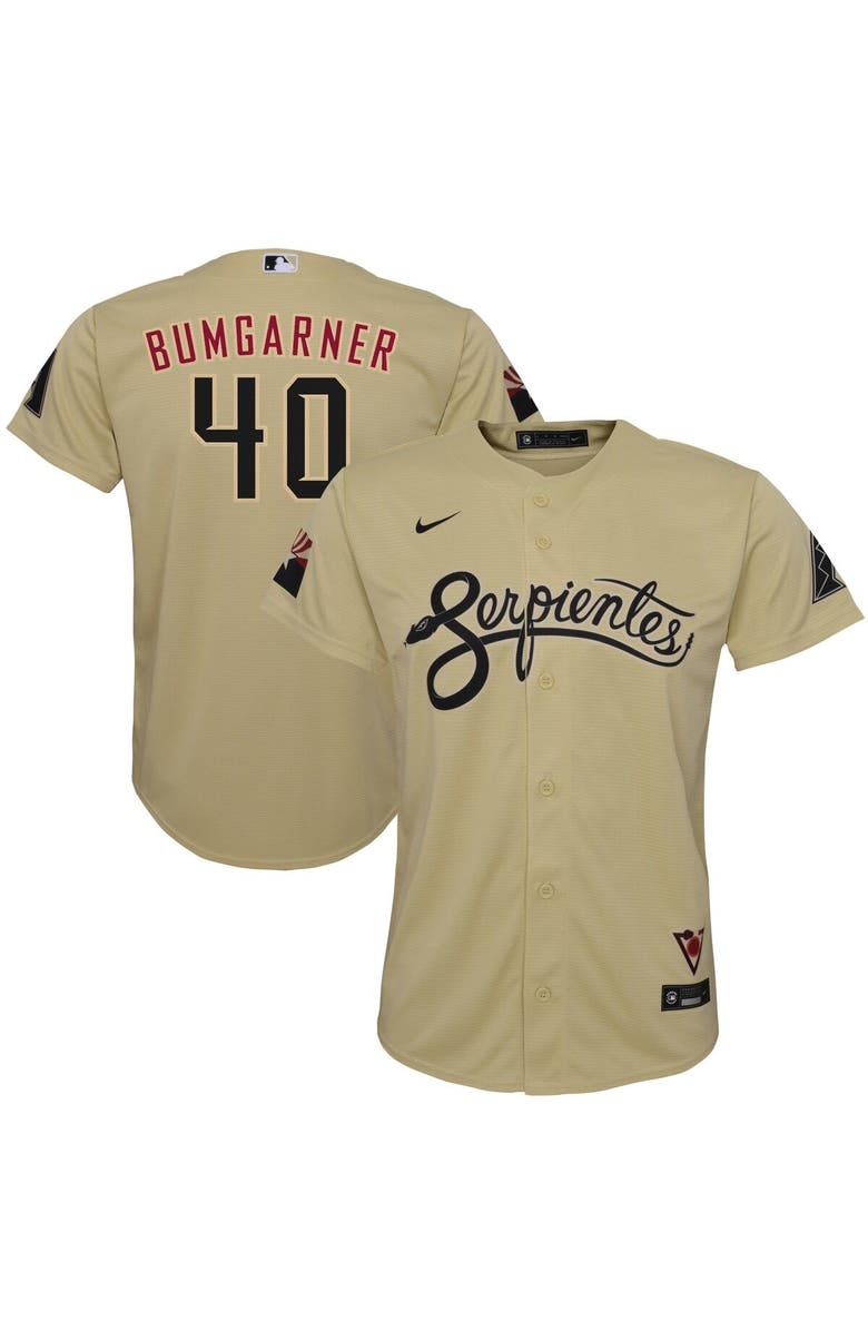 Nike Youth Nike Madison Bumgarner Sand Arizona Diamondbacks City Connect Replica Player Jersey, Main, color, 