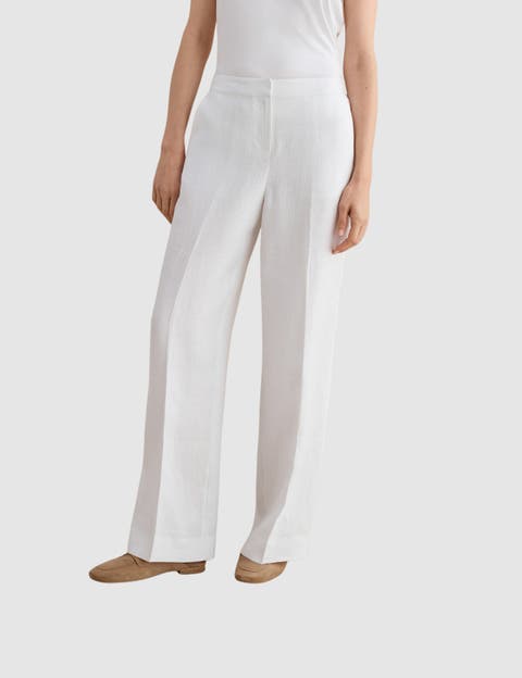 Alessia High-Waist Linen Trousers