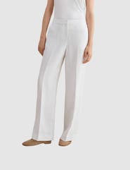 HOBBS LONDON Alessia High-Waist Linen Trousers