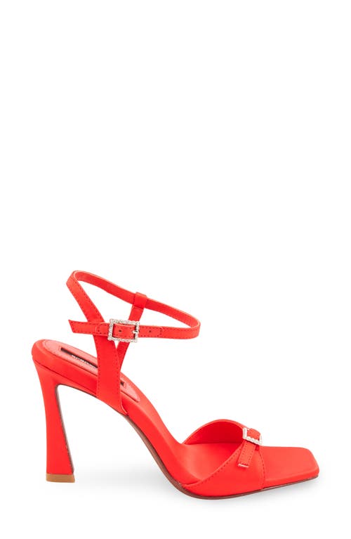 Bcbg Max Azria Skena Ankle Strap Sandal In Red