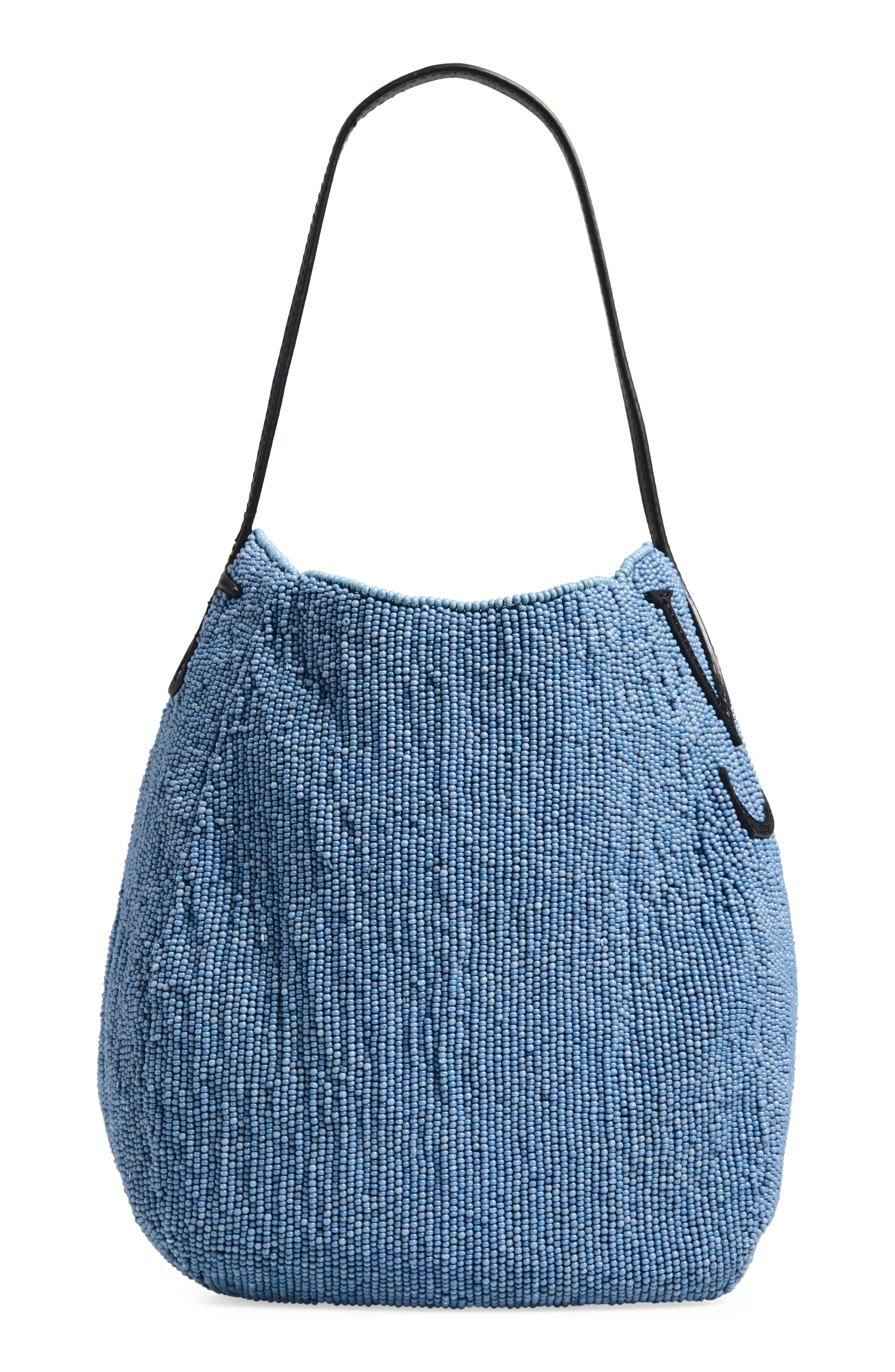 Beaded Small Bulb Bag, Alternate, color, BLUE 800