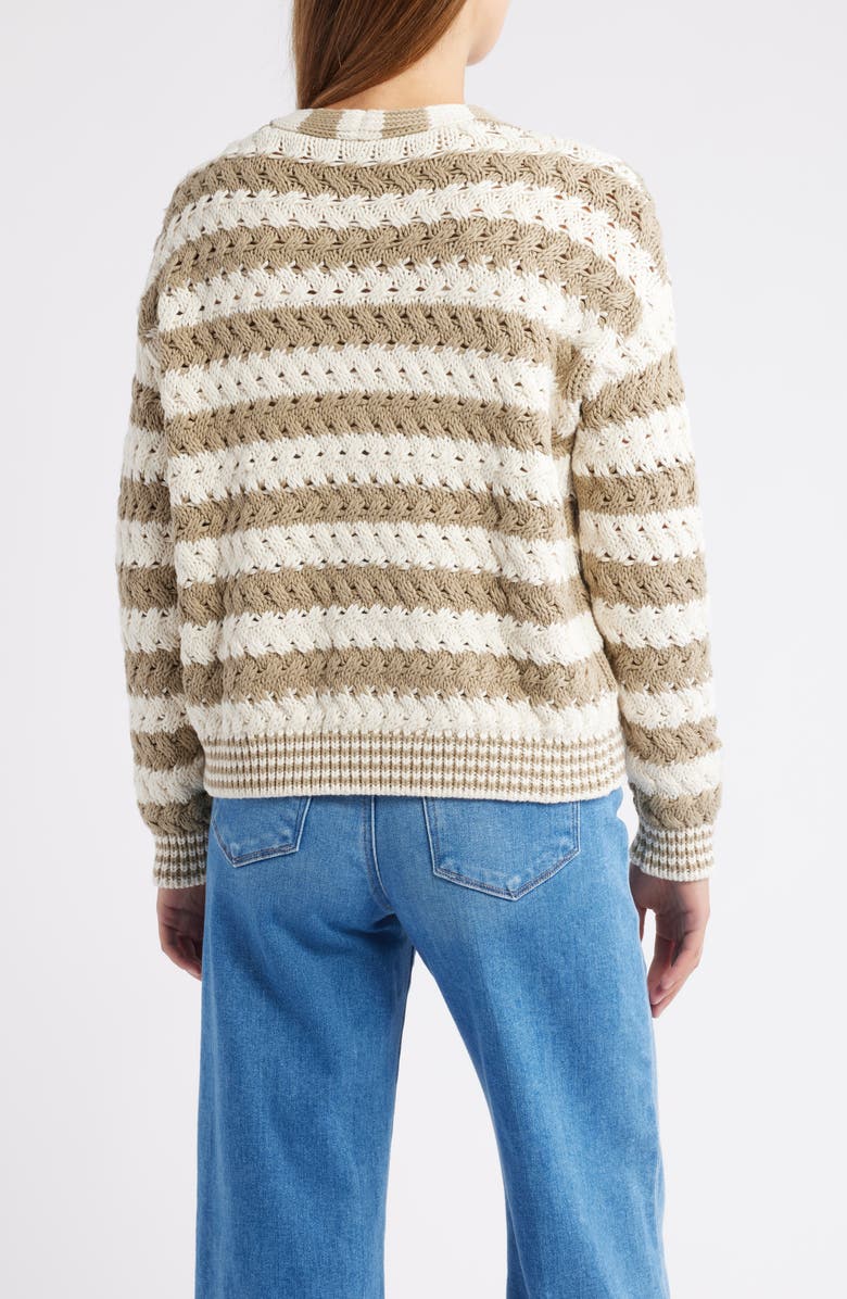 Tommy Bahama Dockside Dream Open Stitch Cardigan, Alternate, color, Coconut